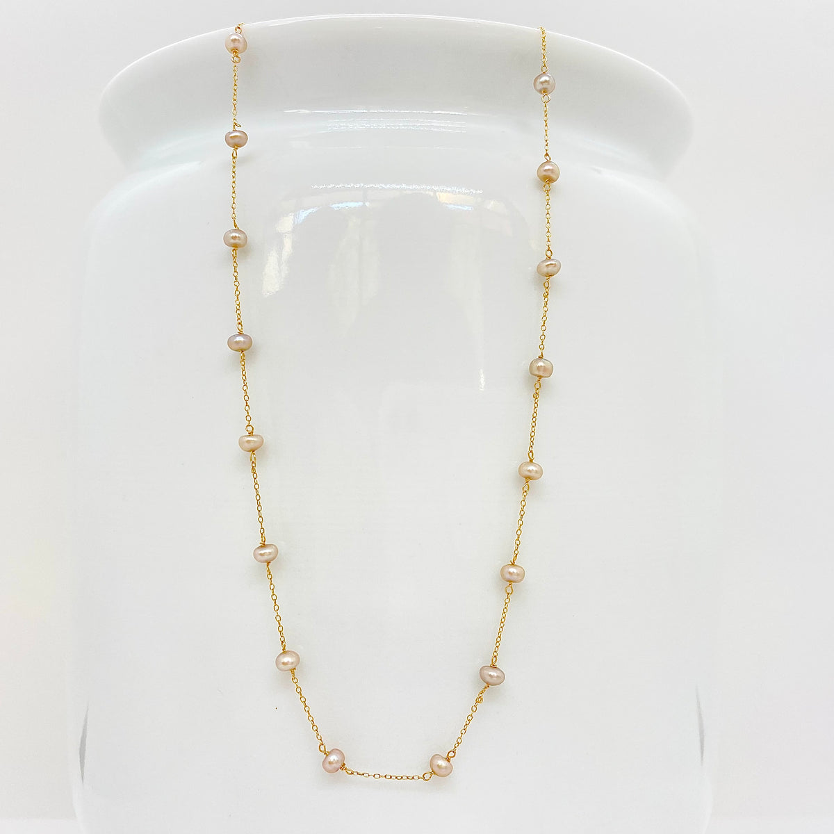 1 FOOT Fresh Water Pearl Dangling beaded Chain, Cluster Chain Real Pearl  3mm- Gemstone Thick Chain